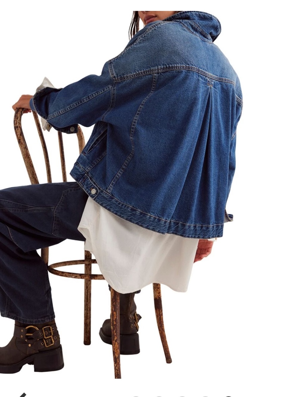 We the free opal swing denim jacket - Picture 3 of 5